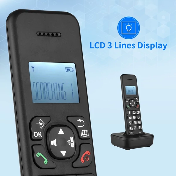 D1002B vezeték nélküli telefon üzenetrögzítővel - Fehér
