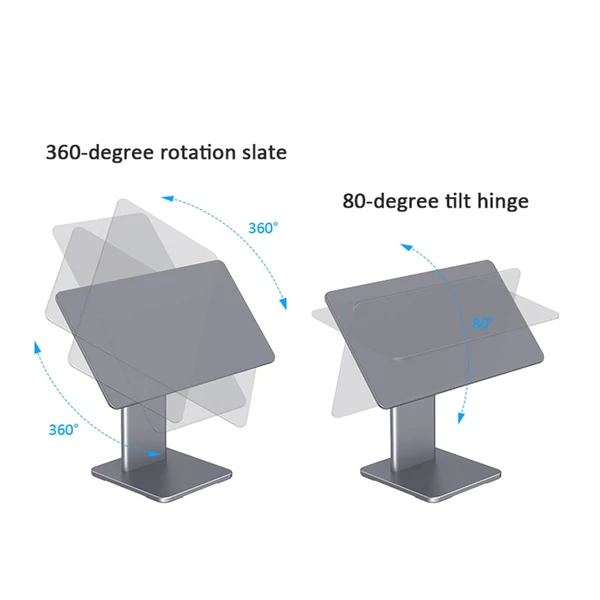 6 az 1-ben többfunkciós mágneses állvány, 360°-ban forgatható, 80°-ban dönthető kártyaolvasó 4K@60Hz HD 5Gps USB 60W PD 3,5mm audio iPad Pro 12,9 hüvelykeshez