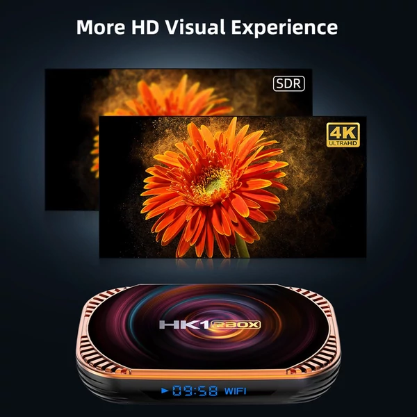 HK1 RBOX X4 Android 11.0 Smart TV Box UHD 4K Amlogic S905X4 H.265 VP9 8K 2.4G/5G WiFi 1000M LAN - 32GB