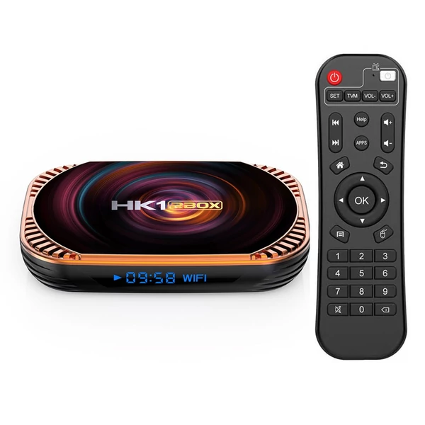HK1 RBOX X4 Android 11.0 Smart TV Box UHD 4K Amlogic S905X4 H.265 VP9 8K 2.4G/5G WiFi 1000M LAN - 32GB