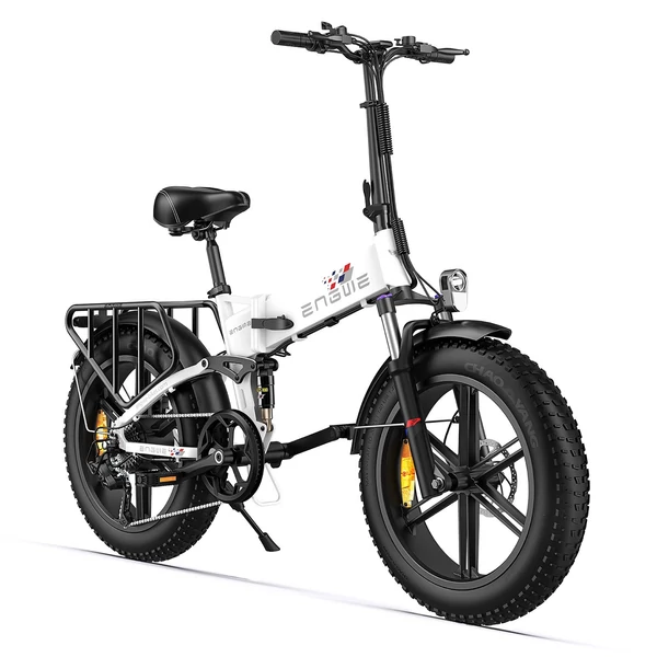 ENGWE Engine X elektromos kerékpár 20x4,0 hüvelykes gumiabroncsok 250 W motor teljes felfüggesztés összecsukható ingyenes Xiaomi Mi Band 8 - Fehér