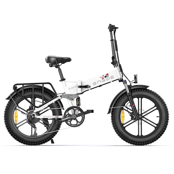 ENGWE Engine X elektromos kerékpár 20x4,0 hüvelykes gumiabroncsok 250 W motor teljes felfüggesztés összecsukható ingyenes Xiaomi Mi Band 8 - Fehér