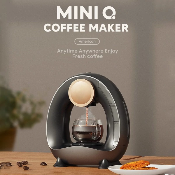 Hordozható félautomata Americano kávéfőző otthonra 240 ml 85 fokos állandó hőmérsékletű 1400 W csendes - Szürke
