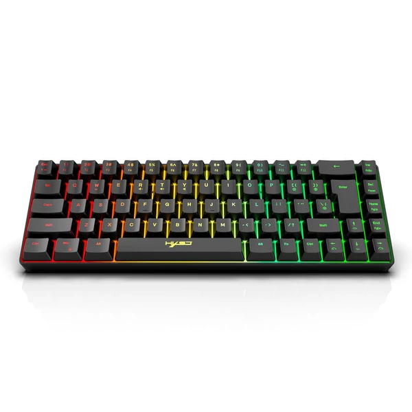 HXSJ V200 vezetékes K68 RGB Streamer mini Gaming billentyűzet - Fekete