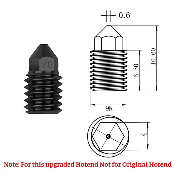 TwoTrees továbbfejlesztett Hotend készlet bevonatos réz fűtőblokkkal Heatbreak magas hőmérséklet 500 ℃ 32 extra fúvókával és 1 db szilikon burkolattal