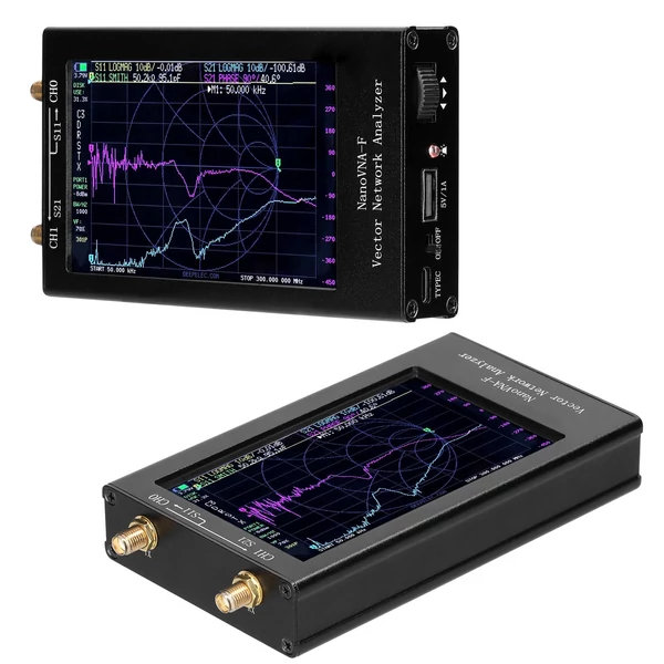 Kézi vektoros hálózati analizátor 4,3 hüvelykes IPS TFT színes kijelző HF VHF UHF analizátor USB Type-C interfész
