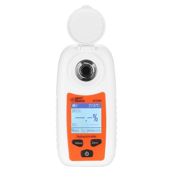 SMART SENSOR ST335A LCD hordozható digitális kézi méz refraktométer ATC cukoroldat tartalom teszteszköz szacharométer 0-35% Brix skála tartomány