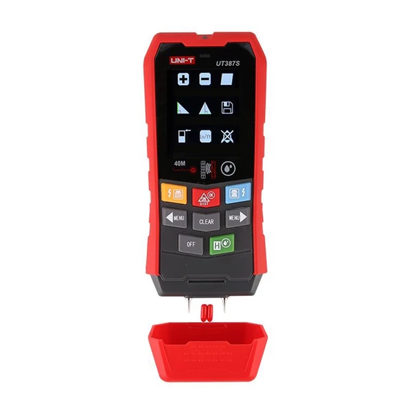 UNI-T UT387S fali érzékelő, acélhuzal/vízcső fémdetektor - falérzékelő funkció, tartomány- és nedvességmeghatározó funkció