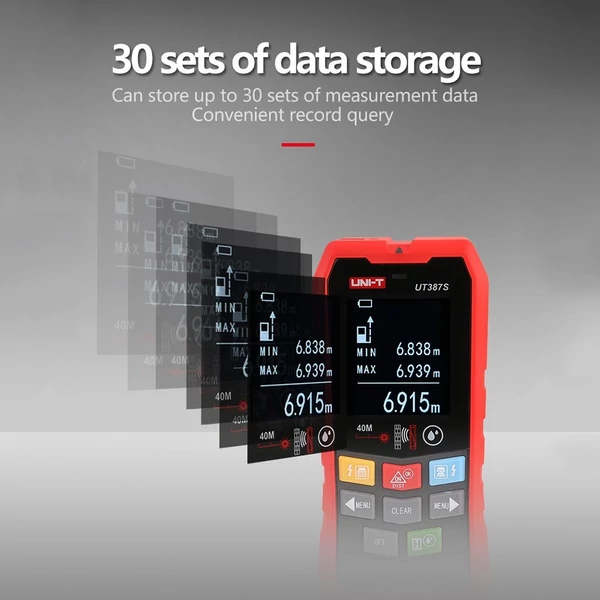 UNI-T UT387S fali érzékelő, acélhuzal/vízcső fémdetektor - falérzékelő funkció, tartomány- és nedvességmeghatározó funkció