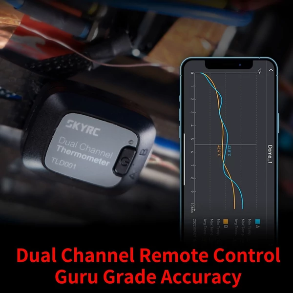 SkyRC Thermologger Duo Motor ESC hőmérséklet érzékelő BT akkumulátor-ellenőrző távirányító modulokhoz
