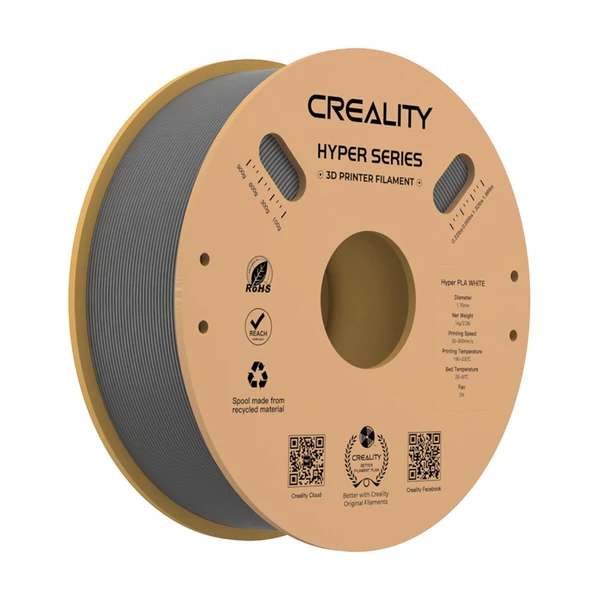 Creality Hyper PLA filament 1,75 mm nagy folyékonyságú, nagy sebességű 3D nyomtatási anyag - Szürke