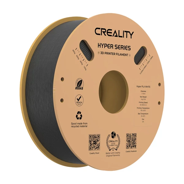 Creality Hyper PLA filament 1,75 mm nagy folyékonyságú, nagy sebességű 3D nyomtatási anyag - Fekete