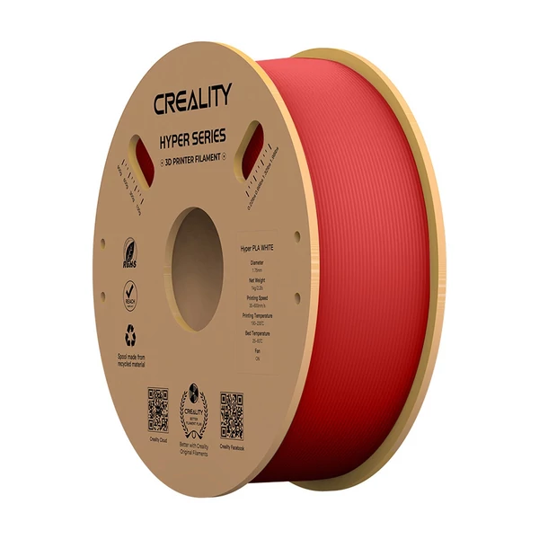 Creality Hyper PLA filament 1,75 mm nagy folyékonyságú, nagy sebességű 3D nyomtatási anyag - Piros