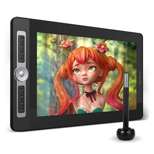 BOSTO 16HD Pro hordozható 15,6 hüvelykes H-IPS LCD grafikus rajztábla