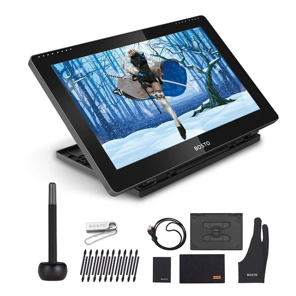 BOSTO BT-16HD hordozható 15,6 hüvelykes H-IPS LCD grafikus rajztábla kijelző - Típus 1