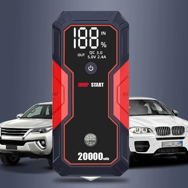 Hordozható autóindító 20000 mAh 12V autóakkumulátor indító (USB töltés)