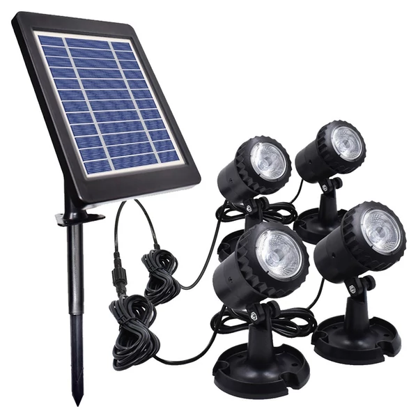 LED-es medencevilágítás vízálló, napenergiával működő - Fehér