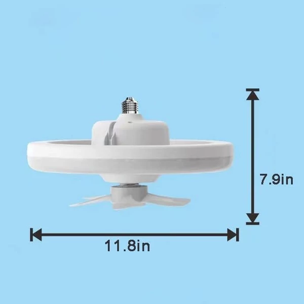 Szabályozható mennyezeti ventilátor E27 LED csillárral, 360°-os forgásirány távirányítóval, 3 szélsebesség, konyhába, nappaliba (48W)