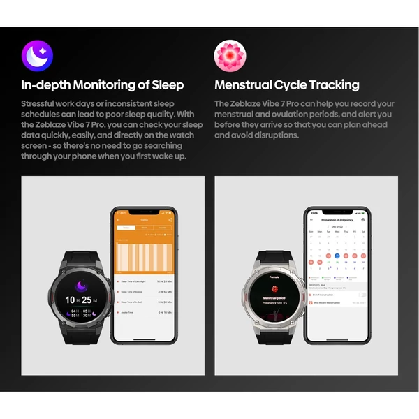 Zeblaze VIBE 7 Pro Sports Smart Watch karkötő hanghívással - Fekete