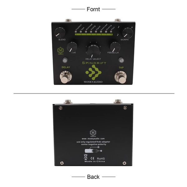 MOSKYAudio gitáreffektus pedál TAP kettős lábkapcsolóval digitális késleltetési pedállal - SPINDRIFT