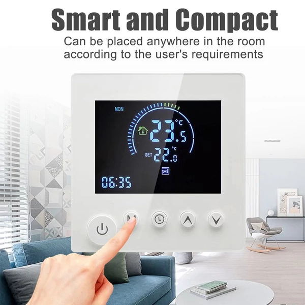 Tuya Smart digitális termosztátos programozható NTC érzékelő LCD kijelzős hőmérséklet-szabályozóval - vízmelegítéshez, normál