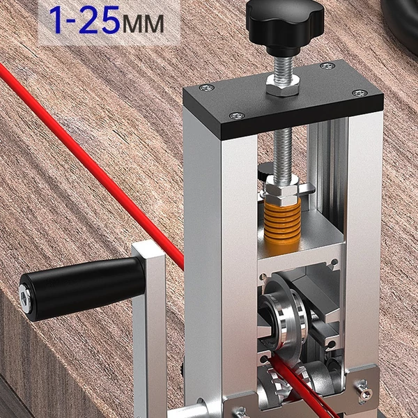 Hordozható háztartási elektromos huzalcsupaszító szerszám 1-25 mm-es kézi hajtókarral
