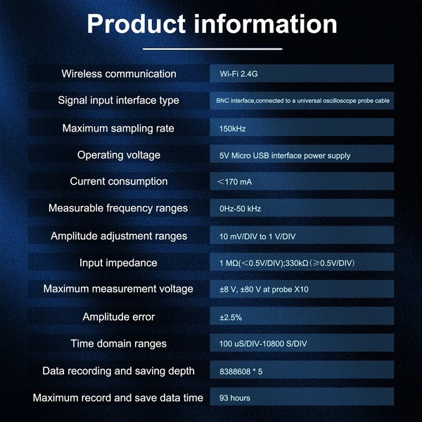 TOOLTIP virtuális oszcilloszkóp 5 csatornás adattároló adatrögzítő 4 mérési mód kapcsolható - Változat 2