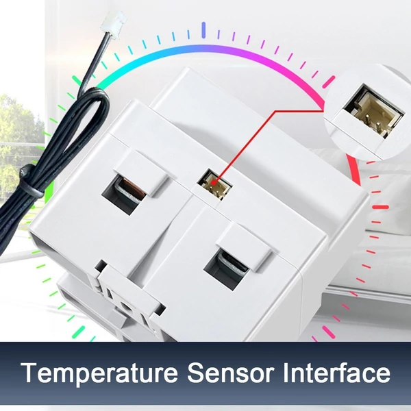 Tuya WiFi 8 az 1-ben teljesítménymérő színes képernyő 2P AC 170-270V/63A feszültség- és árammérő szabványos sínre szerelhető (áramkimaradás védő funkció nélkül)