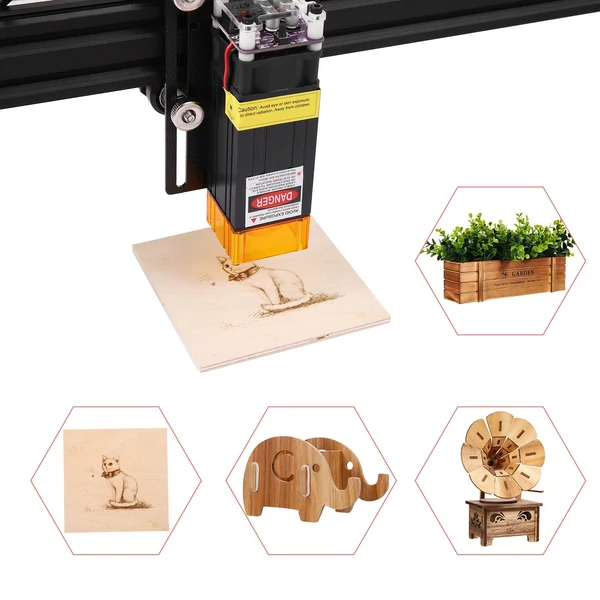 Lézerfej nagy pontosságú gravírozású műanyag bőr fa akril lézergravírozó géphez CNC router vágógép - T40WD