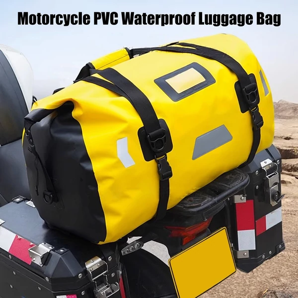 Motorkerékpár PVC vízálló fényvisszaverő csomagtartó táska - 66 l