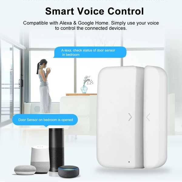 WiFi ajtóriasztó ablakérzékelő érzékelő Tuya SmartLife App Control
