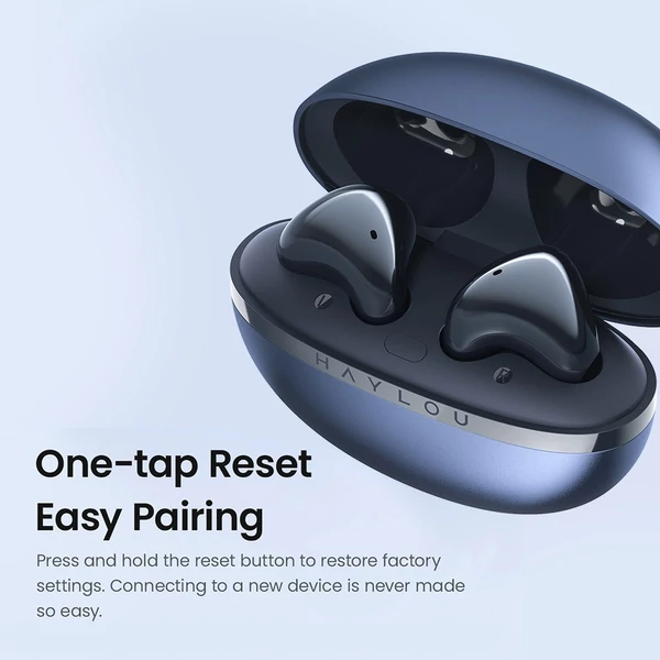 HAYLOU X1 2023 True Wireless BT 5.3 félfülbe helyezhető sportfülhallgató érintésvezérléssel, töltőtokkal IPX4 vízálló - Sötét kék