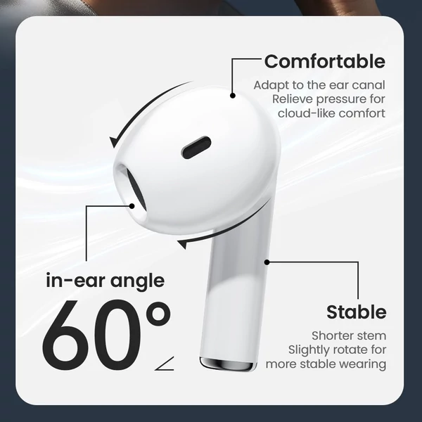 HAYLOU X1 2023 True Wireless BT 5.3 félfülbe helyezhető sportfülhallgató érintésvezérléssel, töltőtokkal IPX4 vízálló - Sötét kék