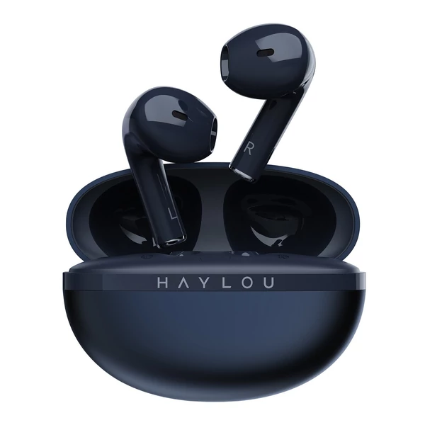 HAYLOU X1 2023 True Wireless BT 5.3 félfülbe helyezhető sportfülhallgató érintésvezérléssel, töltőtokkal IPX4 vízálló - Sötét kék