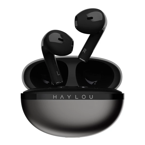 HAYLOU X1 2023 True Wireless BT 5.3 félfülbe helyezhető sportfülhallgató érintésvezérléssel, töltőtokkal IPX4 vízálló - Sötét szürke