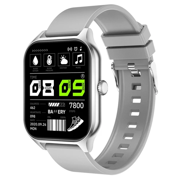 1,83 hüvelykes intelligens sportóra IP67 vízálló BT5.2 Fitnesszkövetéssel, Android 5.0 / iOS10.0 kompatibilis - Ezüst, stílus 1
