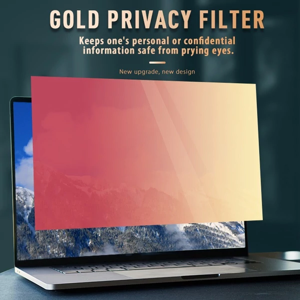 Golden Privacy képernyőszűrő, megfordítható, nagy áteresztőképességű, 30°-os, láthatatlan UV-álló, tükröződésmentes film 34" monitorhoz - 21:9 képarány