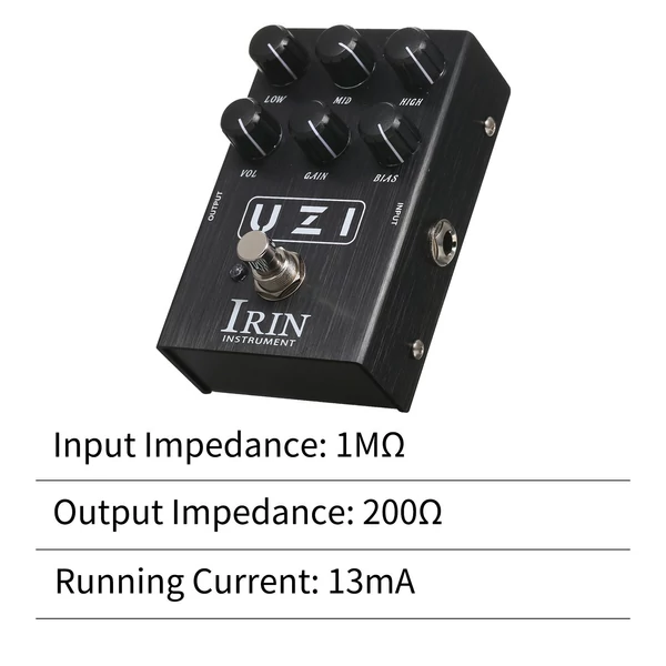 IRIN gitáreffektus pedál Heavy Rock torzítás effekt szimulátor - UZI