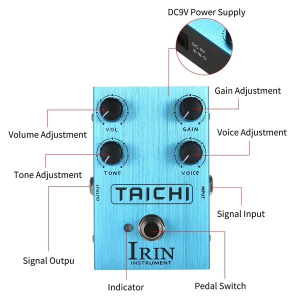 IRIN Overdrive gitáreffektus pedál elektromos gitárhoz - TAICHI