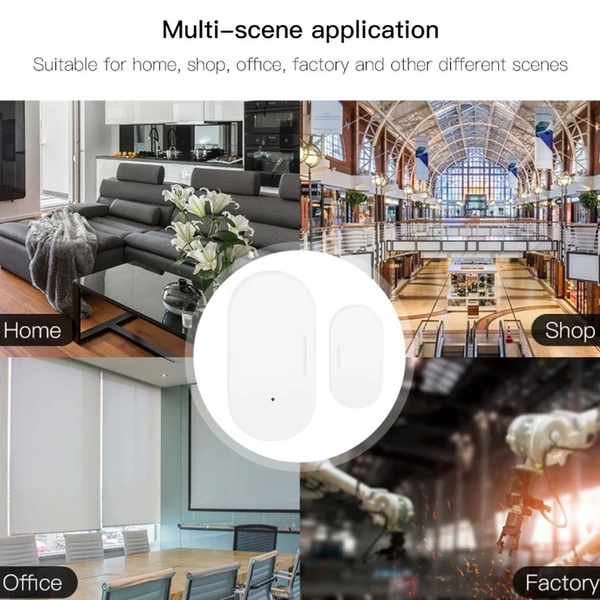 Intelligens ajtó- és ablakérzékelő Zigbee vezeték nélküli csatlakozási ajtó nyitott zárt érzékelő