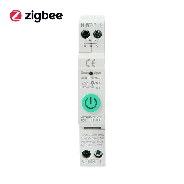 Zigbee intelligens áramköri megszakító vezeték nélküli APP távvezérlésű otthoni automatizálási berendezések hangvezérlés funkcióval - 1P 40A mérési CBC-vel