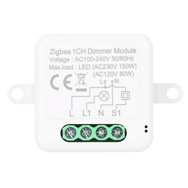 Zigbee Dimmer Switch Module App távirányítós függönykapcsoló működik az Alexa Google Home szolgáltatással – 1 csoportkapcsoló