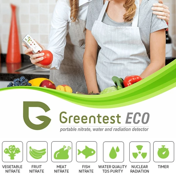 Greentest-ECO4F otthoni konyhai nitrátvizsgáló sugárzásérzékelő kapacitív képernyős BT funkcióval és Mpbilephone APP vezérléssel