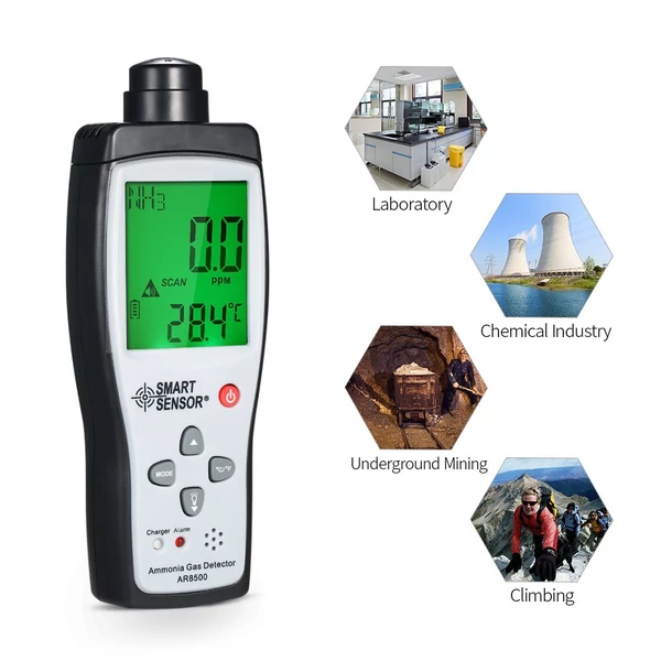 SMART SENSOR Digitális hordozható autóipari ammóniagáz-tesztelő monitor NH3 detektor