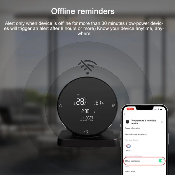 Tuya WIFI USB újratölthető hőmérséklet és páratartalom mérő LCD kijelzős infravörös távirányító kompatibilis a Google Home Alexa