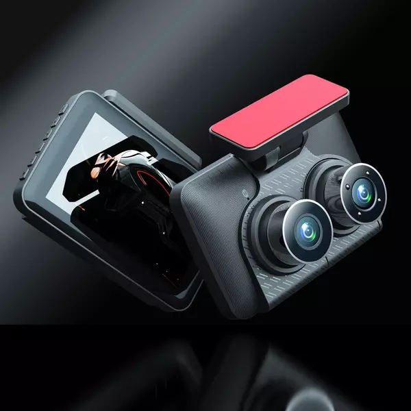 3 kamerás DVR 4 hüvelykes átlátszó autós visszapillantó tükör