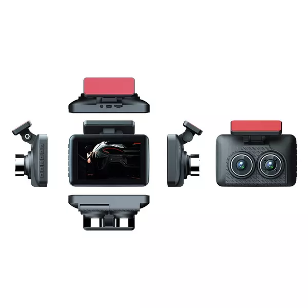 3 kamerás DVR 4 hüvelykes átlátszó autós visszapillantó tükör