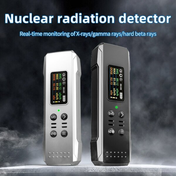 Geiger számláló nukleáris sugárzás detektor Hordozható röntgen/γ-sugár/β-sugár sugárzási monitor 0,96 TFT képernyő támogatással hang/villanás/rezgés riasztás