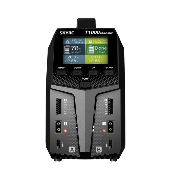 SKYRC T1000 Maestro AC/DC Dual Balance 450W 1000W akkumulátortöltő távirányítós modellhez