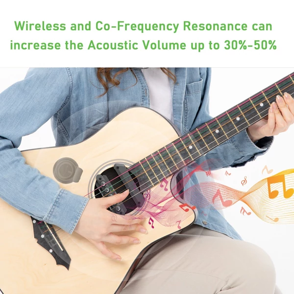 SKYSONIC WR2 vezeték nélküli és rezonancia akusztikus hanglyuk vibrációs hangszedő
